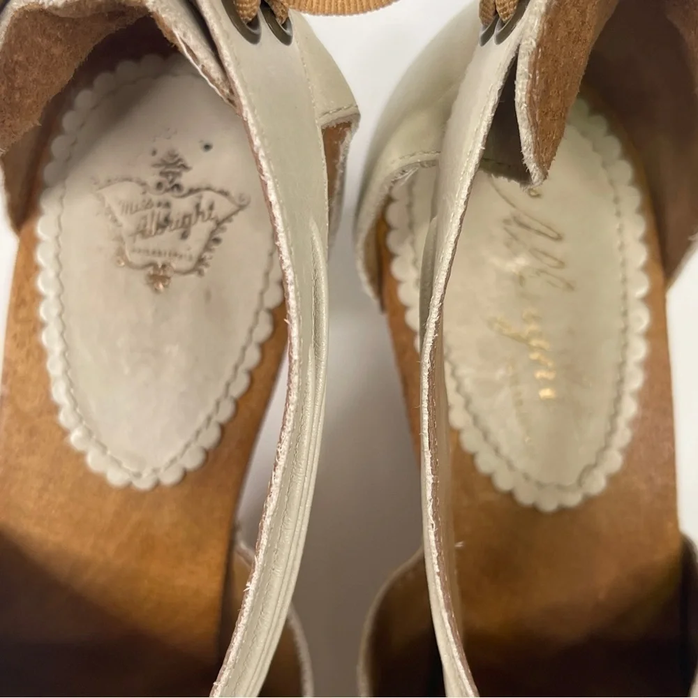 Anthropologie Miss Albright Peep Toe Heels Size 6.5